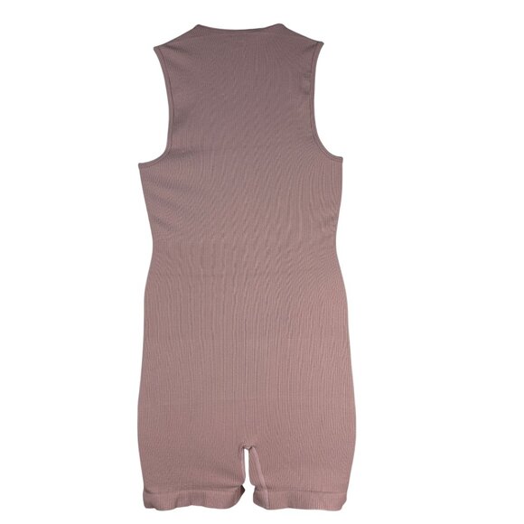 OQQ Womens Yoga Romper XL Stretch Square Neck Tummy Control Hide Pink - Picture 2 of 8